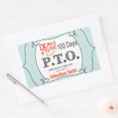 Grappig Gefeliciteerd, gepromoot om tijd uit te st Rechthoekige Sticker (Envelop)