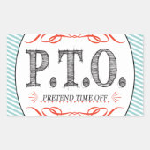 Grappig Gefeliciteerd, gepromoot om tijd uit te st Rechthoekige Sticker (Voorkant)