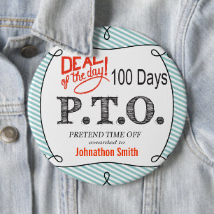 Grappig Gefeliciteerd, gepromoot om tijd uit te st Ronde Button 6,0 Cm