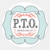 Grappig Gefeliciteerd, gepromoot om tijd uit te st Ronde Sticker (Voorkant)