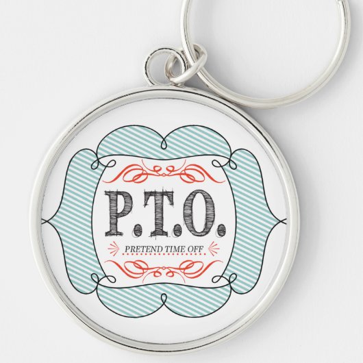 Grappig Gefeliciteerd, gepromoot om tijd uit te st Sleutelhanger (Voorkant)