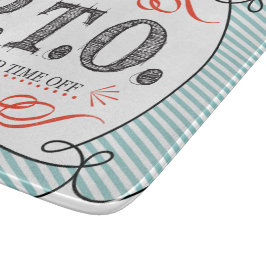 Grappig Gefeliciteerd, gepromoot om tijd uit te st Snijplank