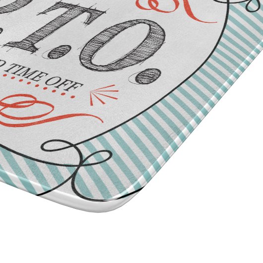 Grappig Gefeliciteerd, gepromoot om tijd uit te st Snijplank (Hoek)