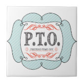 Grappig Gefeliciteerd, gepromoot om tijd uit te st Tegeltje (Voorkant)