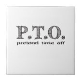 Grappig Gefeliciteerd, gepromoot om tijd uit te st Tegeltje (Voorkant)