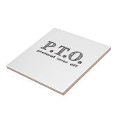 Grappig Gefeliciteerd, gepromoot om tijd uit te st Tegeltje (Zijkant)