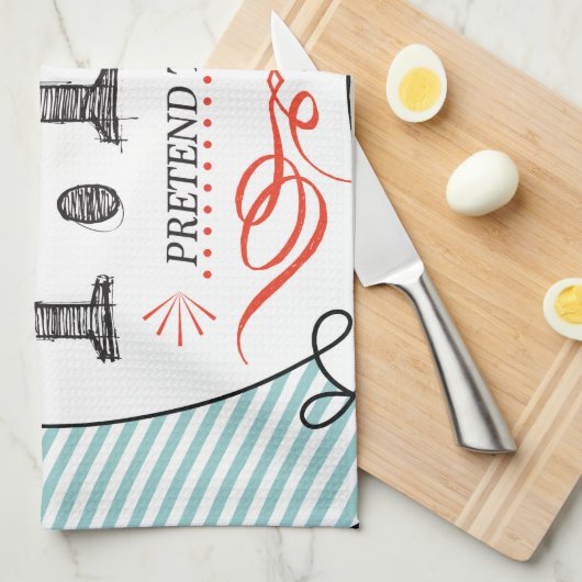 Grappig Gefeliciteerd, gepromoot om tijd uit te st Theedoek (Quarter Fold)