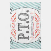 Grappig Gefeliciteerd, gepromoot om tijd uit te st Theedoek (Verticaal)