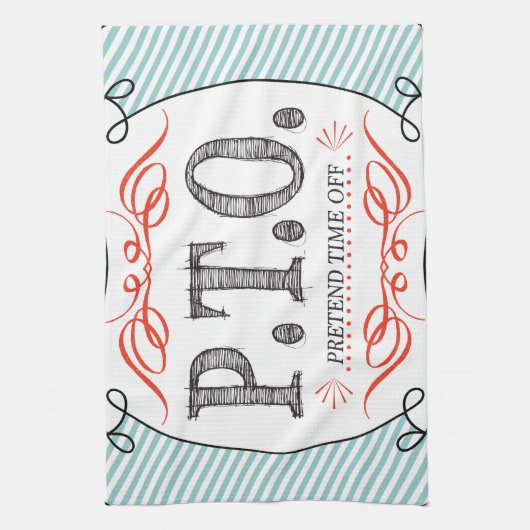 Grappig Gefeliciteerd, gepromoot om tijd uit te st Theedoek (Verticaal)