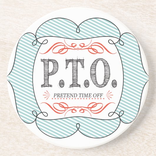 Grappig Gefeliciteerd, gepromoot om tijd uit te st Zandsteen Onderzetter (Voorkant)