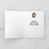 Grappig gefeliciteerd met Cute Squirrel Animal Kaart (Binnen)