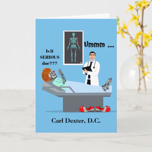 Grappig gefeliciteerd met de Chiropractische graad Kaart (Gele Bloem)