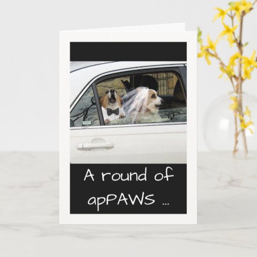 Grappig gefeliciteerd met het huwelijk kaart (Gele Bloem)