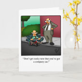 Grappig gefeliciteerd promotie Wenskaart Kaart (Gele Bloem)