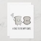 Grappig gefeliciteerd: Toast aan het gelukkige paa Save The Date (Voorkant / Achterkant)