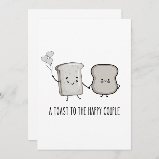 Grappig gefeliciteerd: Toast aan het gelukkige paa Save The Date (Voorkant / Achterkant)