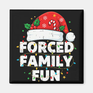 Grappig Geforceerd Familie Kerstshirt Grappig Kers Magneet