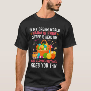 Grappig gehaakt garen koffie verzamelen gehaakte s t-shirt