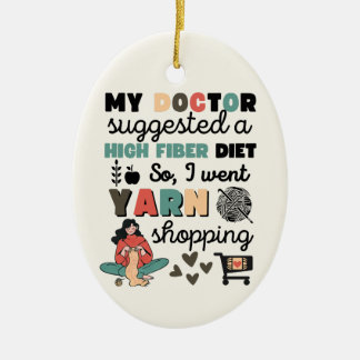 Grappig Gehaakte Breien cadeau, haak, garen, humor Keramisch Ornament