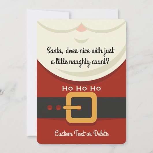 Grappig geheim kerstcadeau uitwisseling feest kaart (Voorkant)