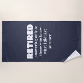 Grappig geheim zomerpensioen strandlaken (Voorkant)