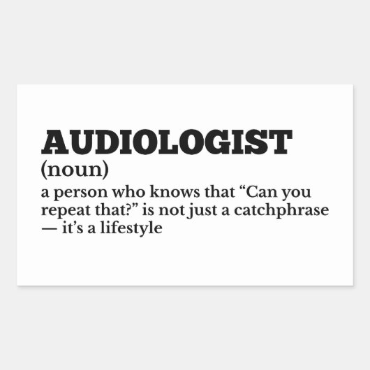 Grappig Gehoor Dokter Definition Sticker (Voorkant)