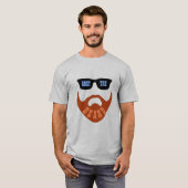 Grappig Gehoorzaam de baard (rode baard blauwe oge T-shirt (Voorkant volledig)