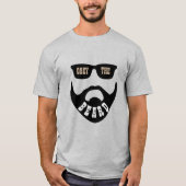 Grappig Gehoorzaam de Baard (Zwarte Baard Bruine O T-shirt (Voorkant)