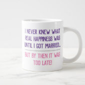 Grappig gehuwd leven citaat grote koffiekop (Rechts)