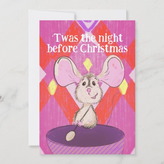 Grappig geïllustreerd laat na kerst Kaart (Voorkant)