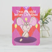 Grappig geïllustreerd laat na kerst Kaart (Staand voorkant)