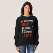 grappig geïntroverteerd maar bereid om katten te b trui (Voorkant volledig)