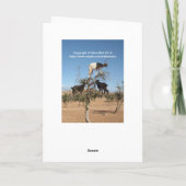 Grappig geit in een boom feestdagen kaart (Achterkant)