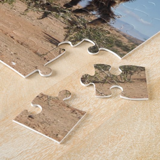 Grappig geit in een boom legpuzzel (Zijkant)