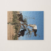 Grappig geit in een boom legpuzzel (Horizontaal)