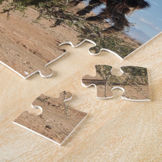 Grappig geit in een boom legpuzzel (Zijkant)