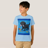Grappig Geiten Hond Eet Alles Kinderen T-Shirt | L (Voorkant volledig)