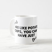 Grappig geitencitaat: Geiten zijn als chips Koffiemok (Voorkant links)