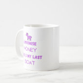 Grappig geitencitaat: Ik beloof ... laatste geit Koffiemok (Voorkant links)