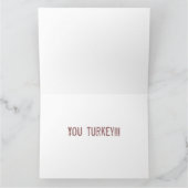 Grappig Gek Kleurrijke Turkije Gezicht Hoofd Kante Kaart (Binnen)