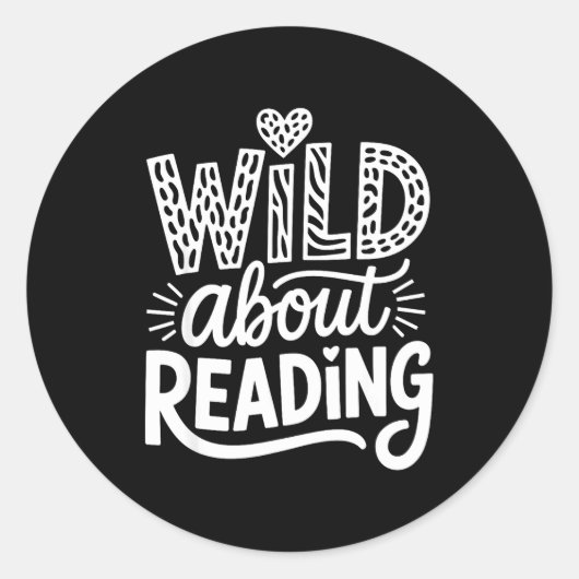 Grappig gek op lezen  ronde sticker (Voorkant)