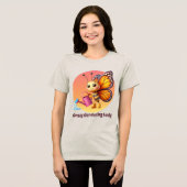 Grappig gek tuinieren dame bij Tri-Blend shirt (Voorkant volledig)