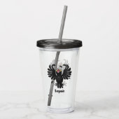 Grappig gekke cartoon-illustratie acryl drinkbeker (Achterkant)