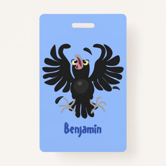 Grappig gekke cartoon-illustratie badge (Voorkant)