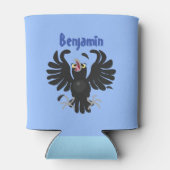 Grappig gekke cartoon-illustratie blikjeskoeler (Achterkant)