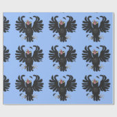 Grappig gekke cartoon-illustratie cadeaupapier (Vlak)