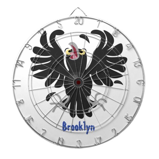 Grappig gekke cartoon-illustratie dartbord (Voorkant)