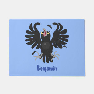 Grappig gekke cartoon illustratie deurmat