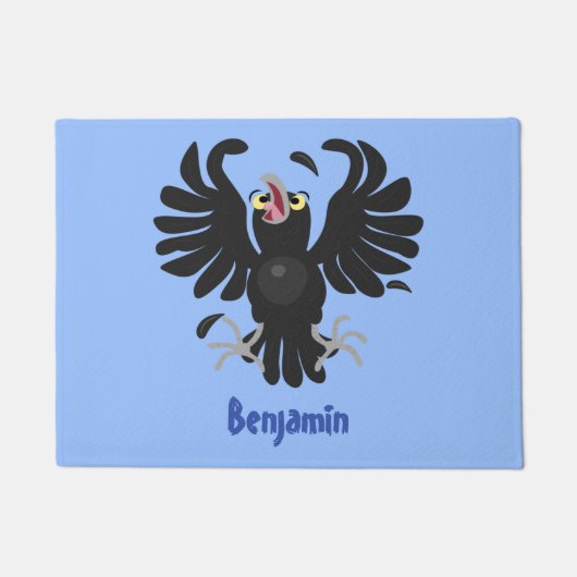 Grappig gekke cartoon-illustratie deurmat (Voorkant)