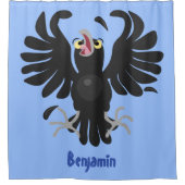 Grappig gekke cartoon-illustratie douchegordijn (Voorkant)